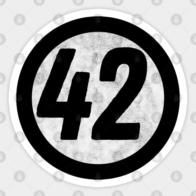 42 Sticker by Stylecombinator